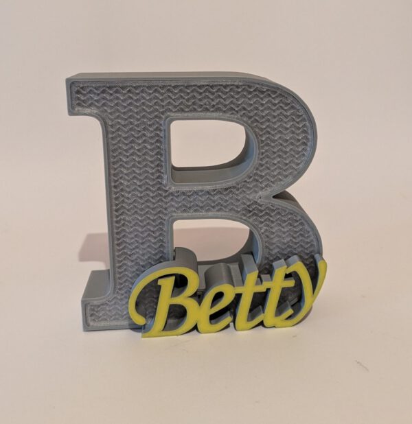 Namenslampe Buchstabe mit Text und LED – Bild 2