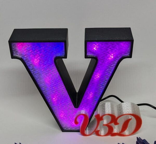 Namenslampe Buchstabe mit Text und LED – Bild 5